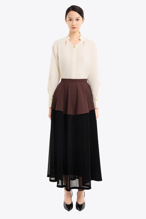 Cross Cut Crepe Shirt