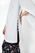 Slit Skipper Cotton Shirt