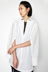 Slit Skipper Cotton Shirt