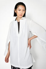 Slit Skipper Cotton Shirt