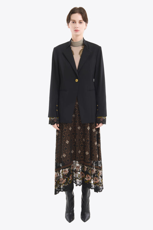 Slit Sleeve Lace Blazer