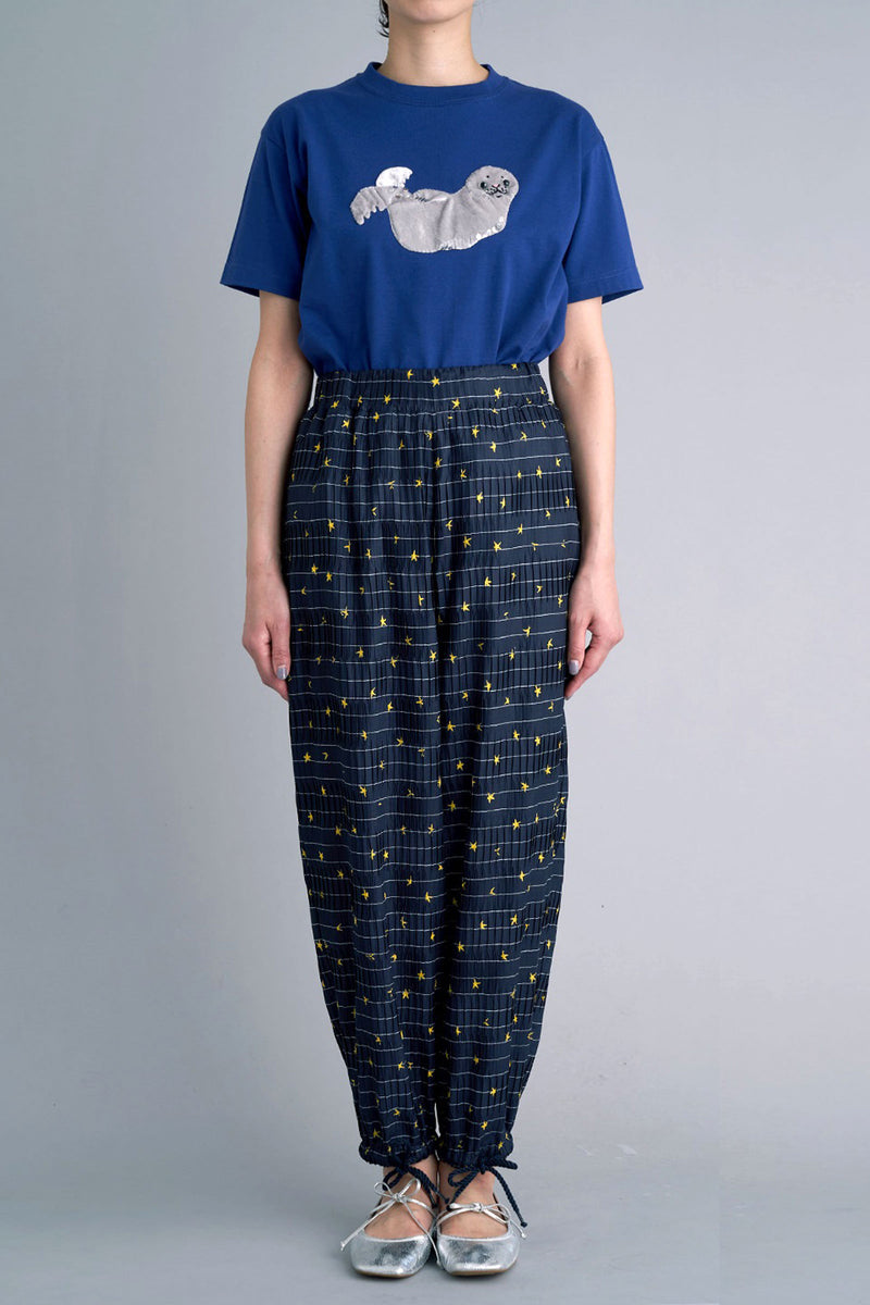 Star-Print and Pleated Pants