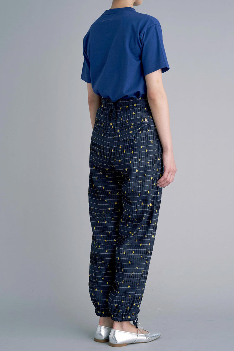 Star-Print and Pleated Pants