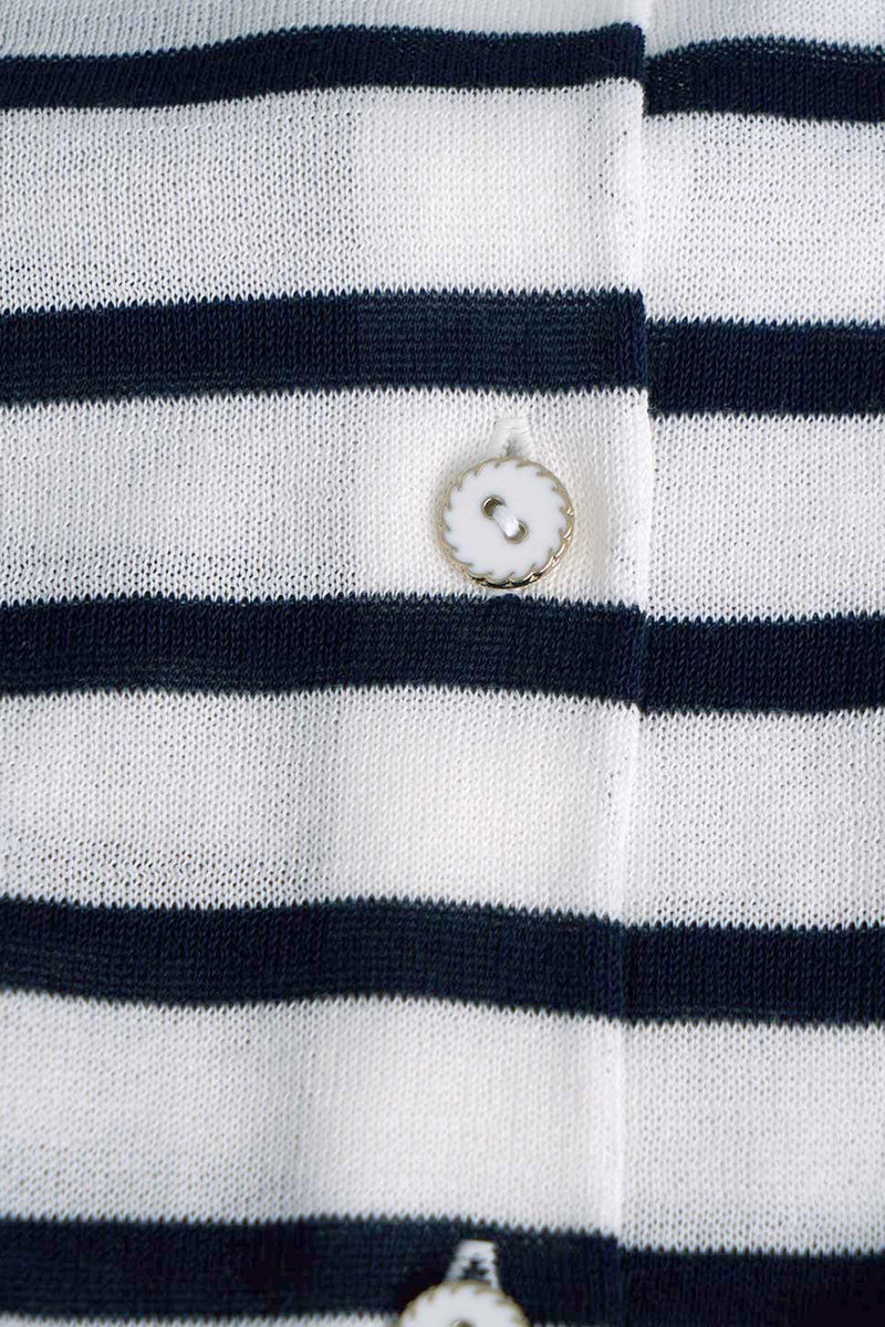 Seal Motif Cotton Cardigan