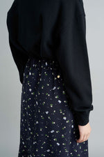 Cat-Print Flared Skirt