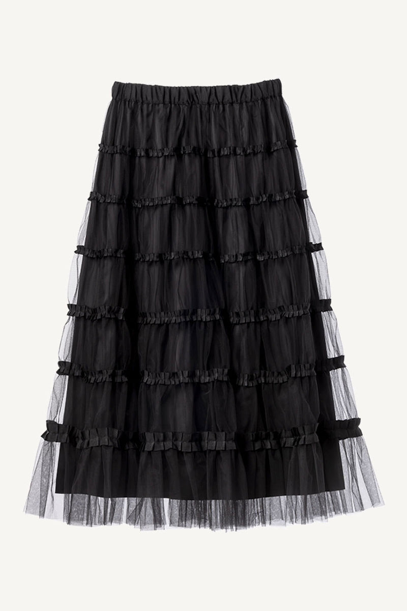 Ribbon Tulle Polyester Skirt