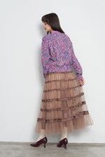 Ribbon Tulle Polyester Skirt