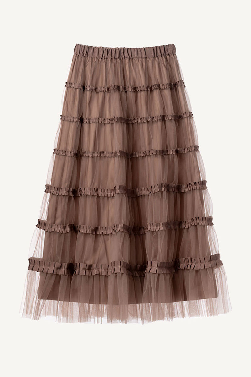 Ribbon Tulle Polyester Skirt