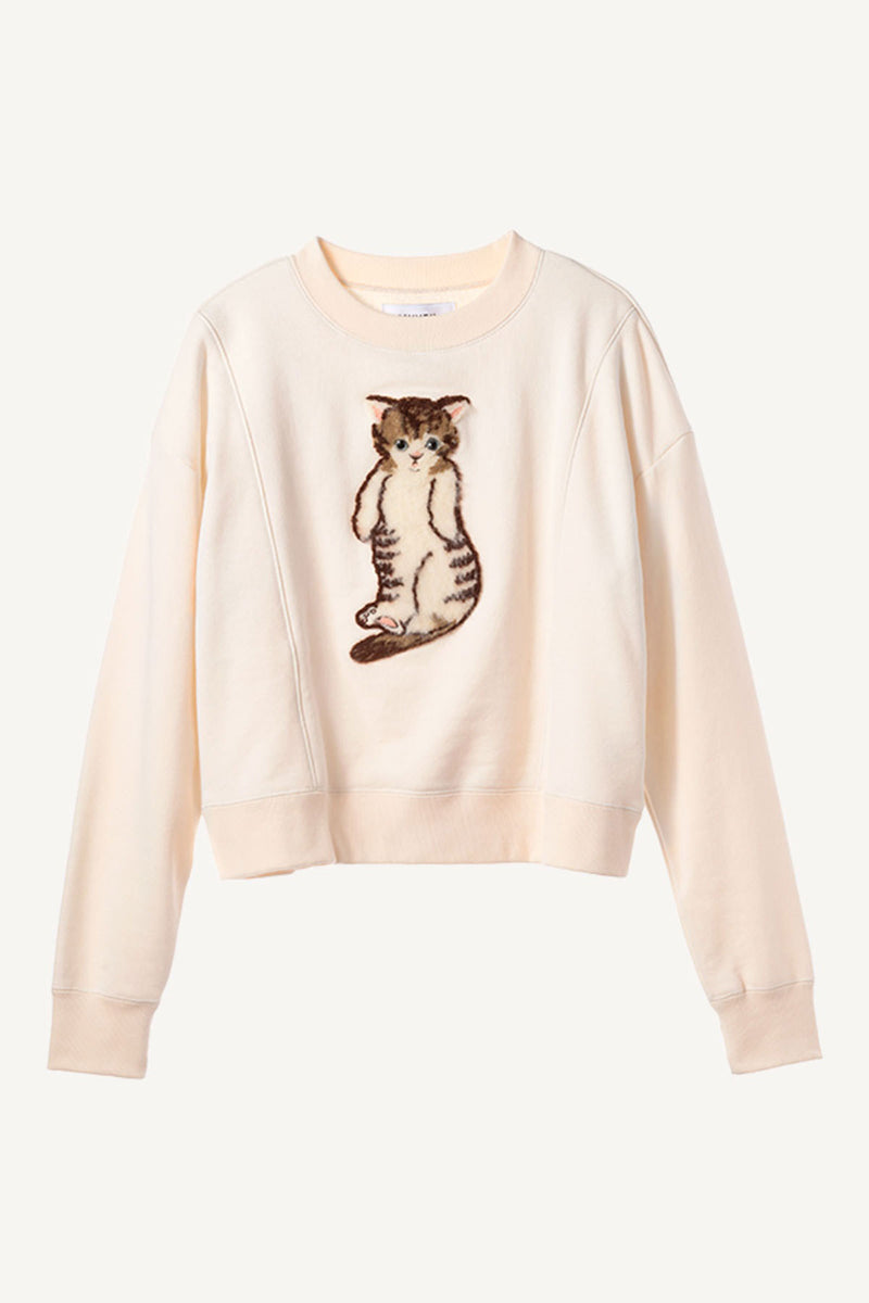 Applique Cotton Sweatshirt