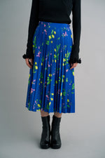 Dandelion Print Pleated Skirt