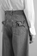 Ribbon Denim Pants