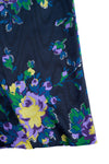 Rose-Print Polyester Midi Skirt