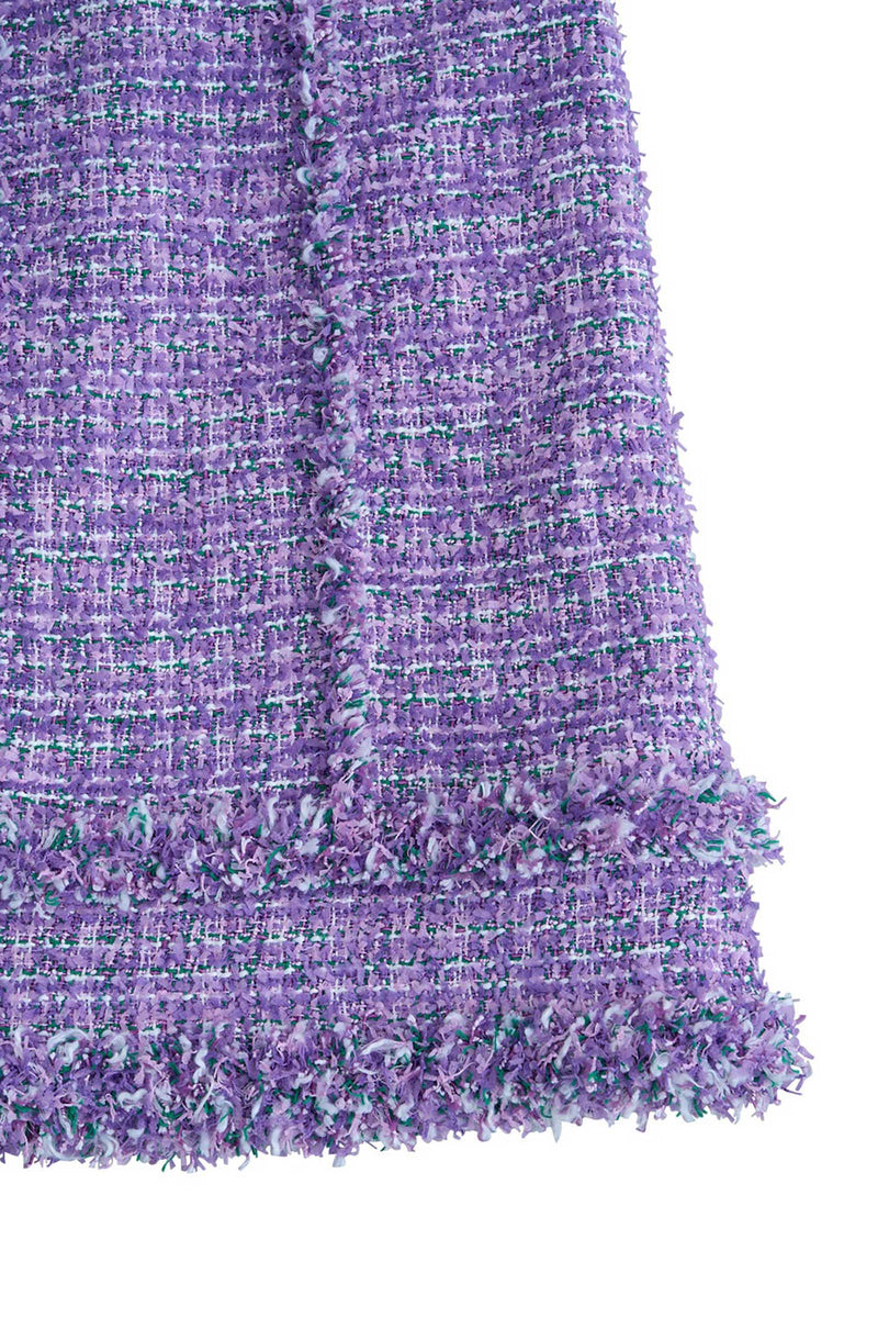 Tweed Fringe Polyester Skirt