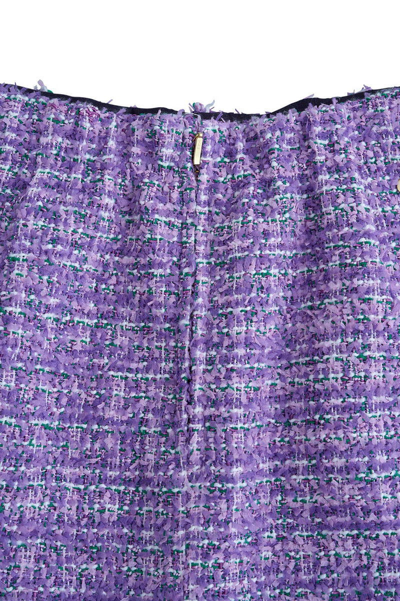 Tweed Fringe Polyester Skirt