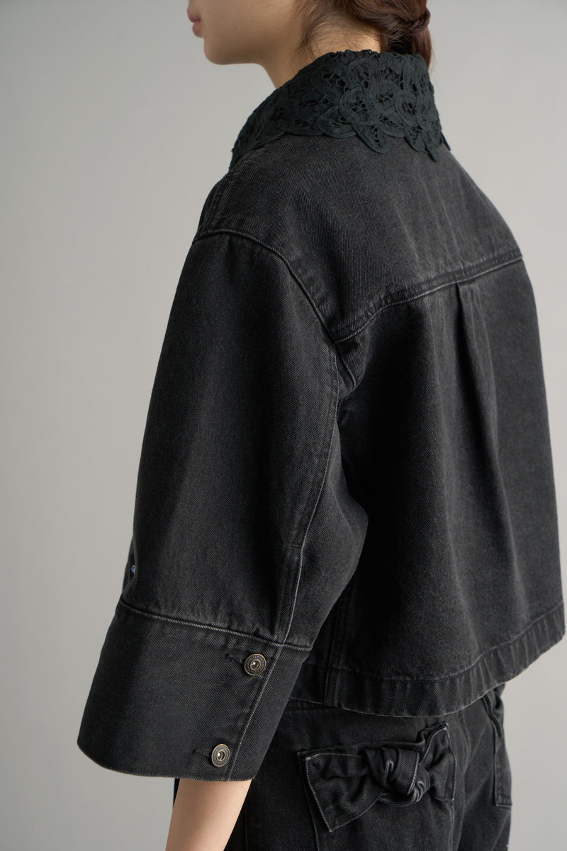 x DICKIES Lace Collar Denim Jacket