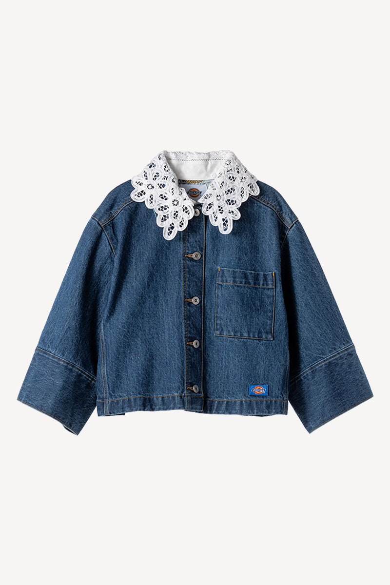 x DICKIES Lace Collar Denim Jacket
