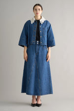 x DICKIES Lace Collar Denim Jacket