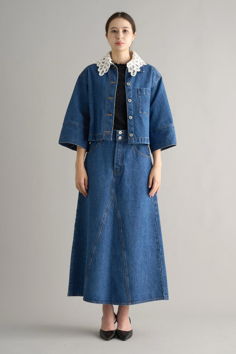 x DICKIES Lace Collar Denim Jacket