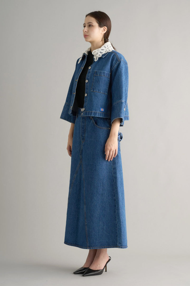 x DICKIES Lace Collar Denim Jacket