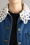 x DICKIES Lace Collar Denim Jacket