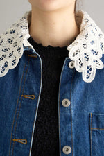 x DICKIES Lace Collar Denim Jacket