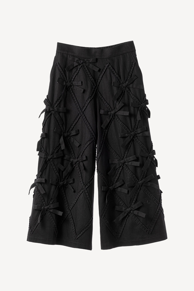 Ribbon Denim Trousers