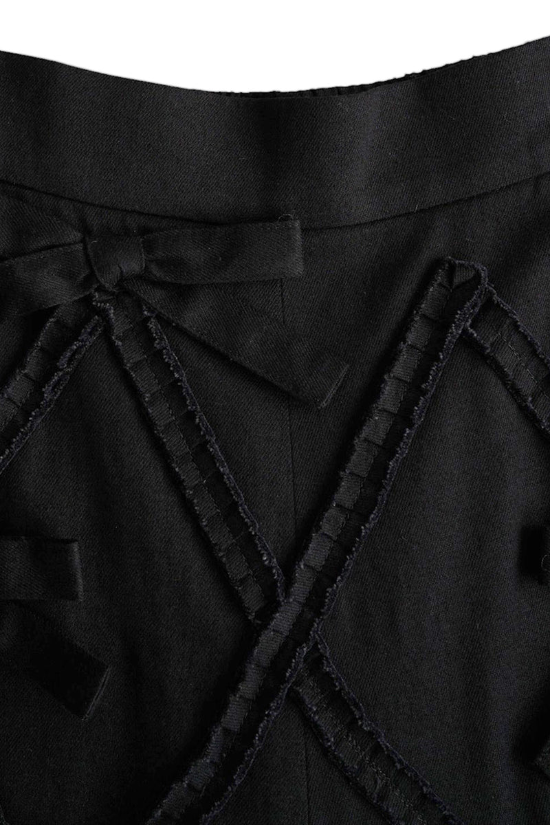 Ribbon Denim Trousers