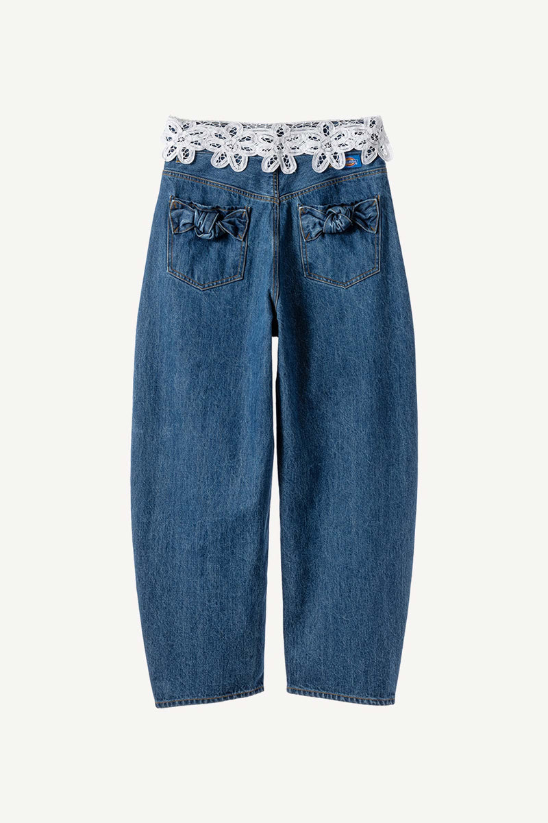 x DICKIES Lace & Denim Pants