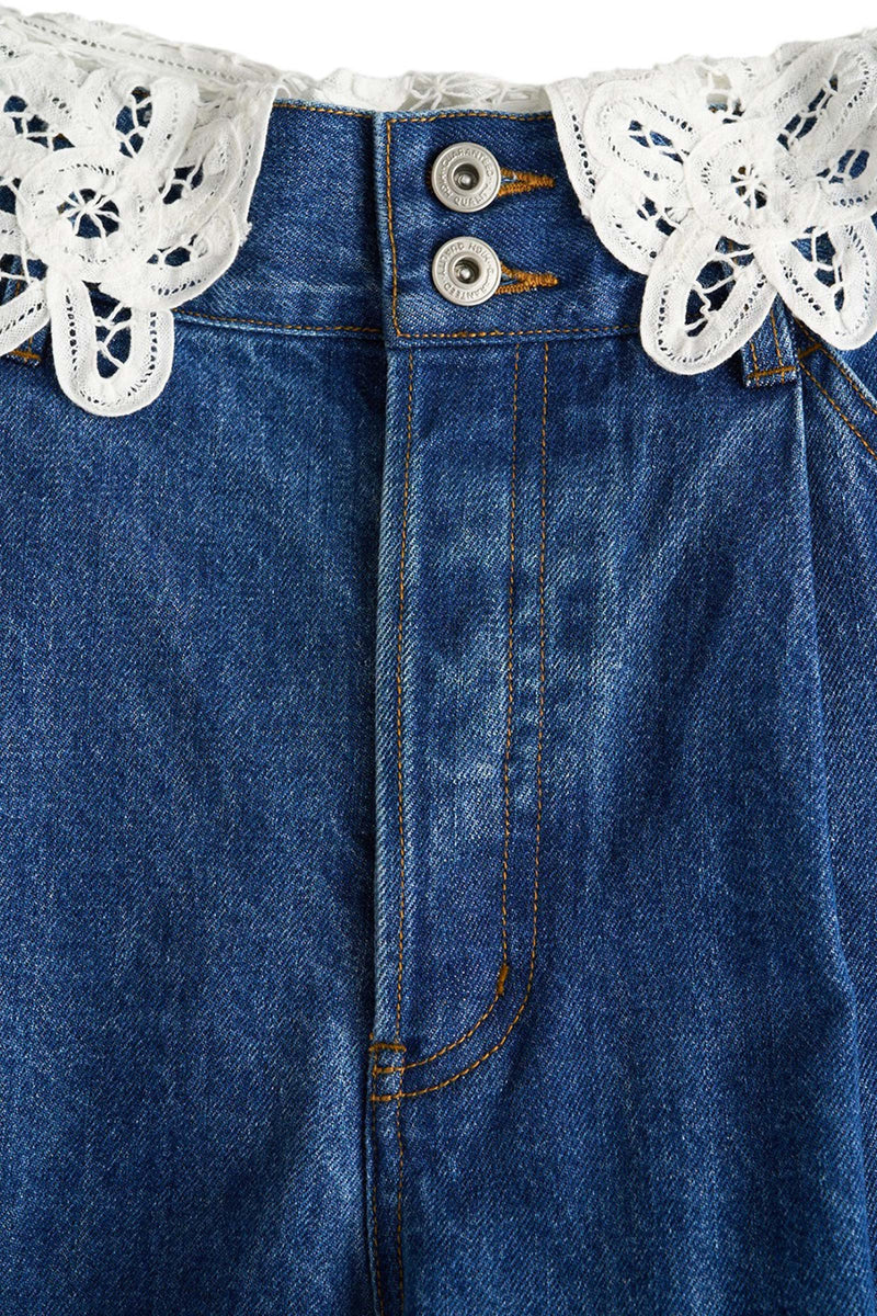 x DICKIES Lace & Denim Pants