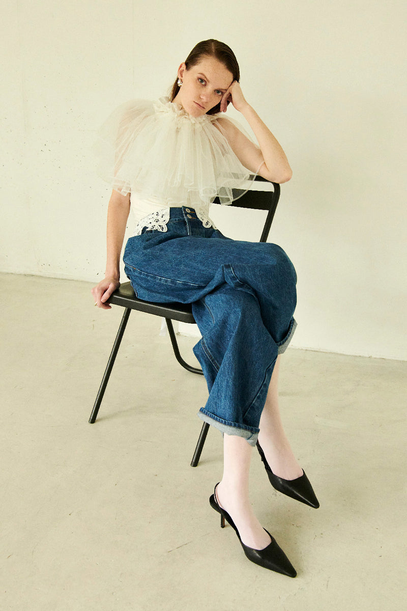 x DICKIES Lace & Denim Pants