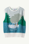 Swan Cotton Knit Vest