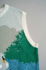 Swan Cotton Knit Vest