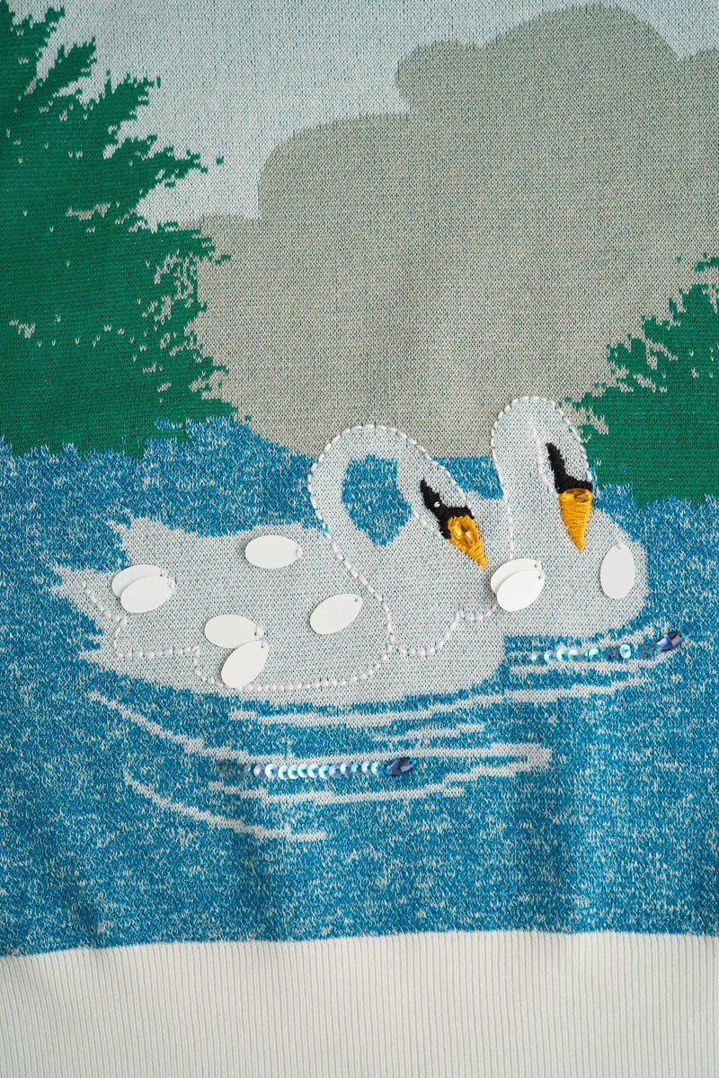 Swan Cotton Knit Vest