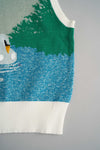 Swan Cotton Knit Vest