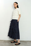 Lace Cotton Polo Knit Top