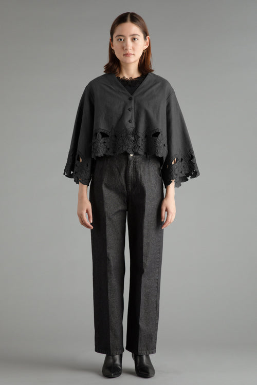 Cotton and Linen Lace Blouse