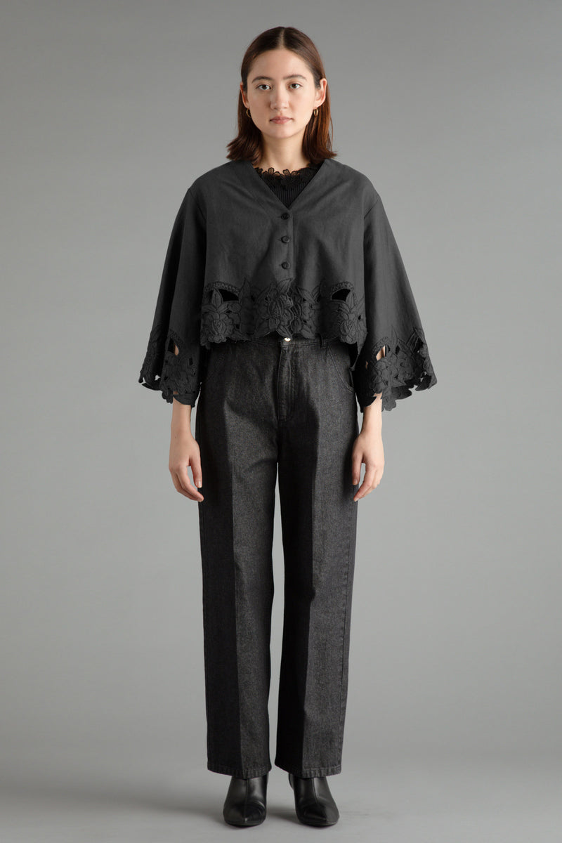Cotton and Linen Lace Blouse