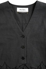 Cotton and Linen Lace Blouse