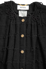 Cotton-Blended Tweed Vest Jacket