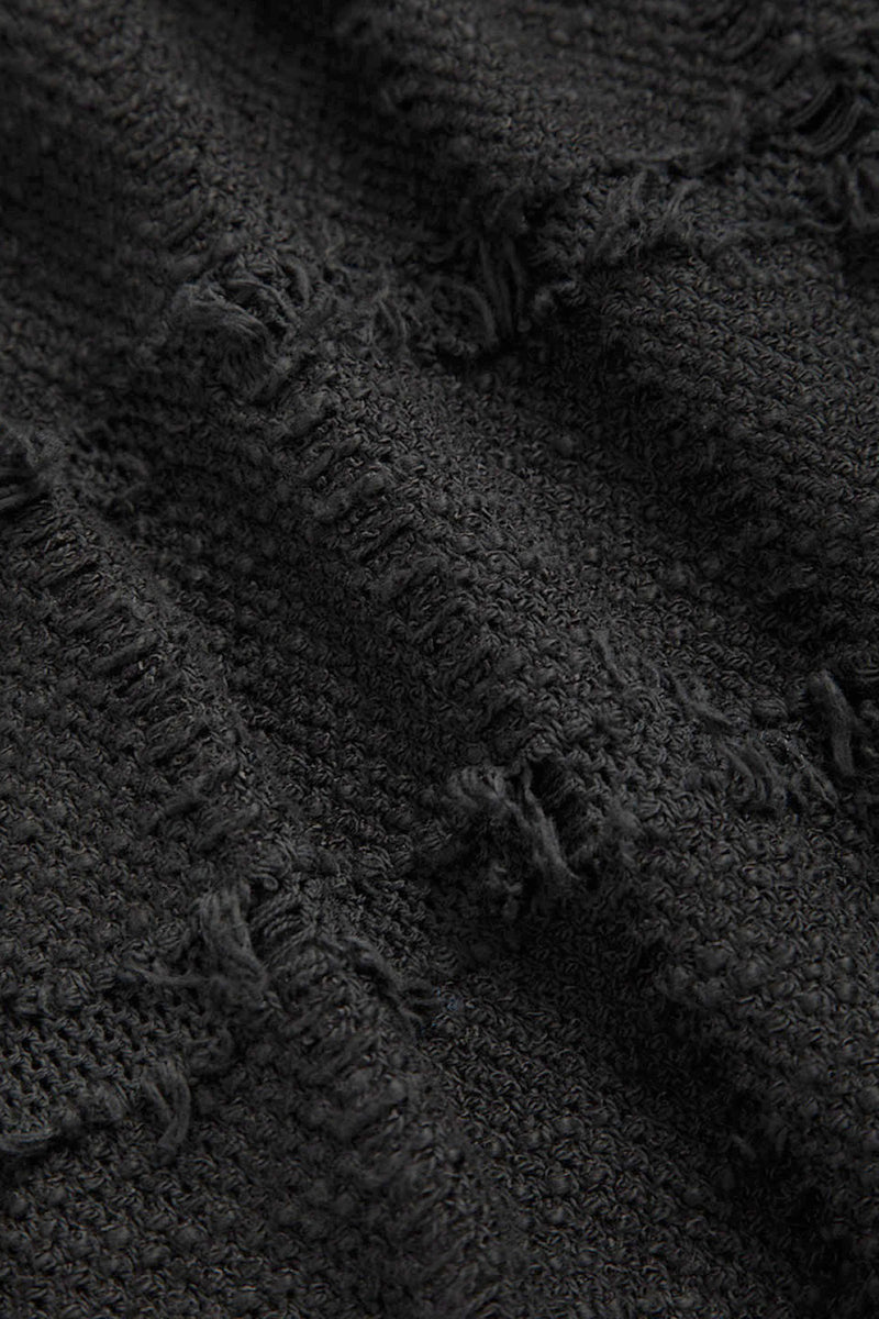 Cotton-Blended Tweed Vest Jacket