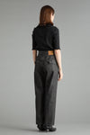 Ribbon Cotton Denim Pants