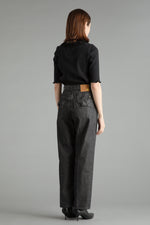 Ribbon Cotton Denim Pants