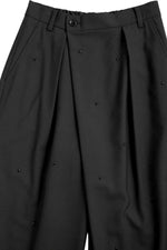 Beaded Wool-Blended Trousers