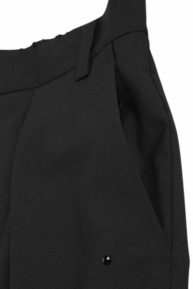 Beaded Wool-Blended Trousers