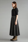 Ribbon Denim Skirt