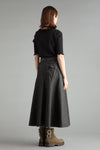 Ribbon Denim Skirt