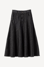 Ribbon Denim Skirt