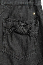 Ribbon Denim Skirt
