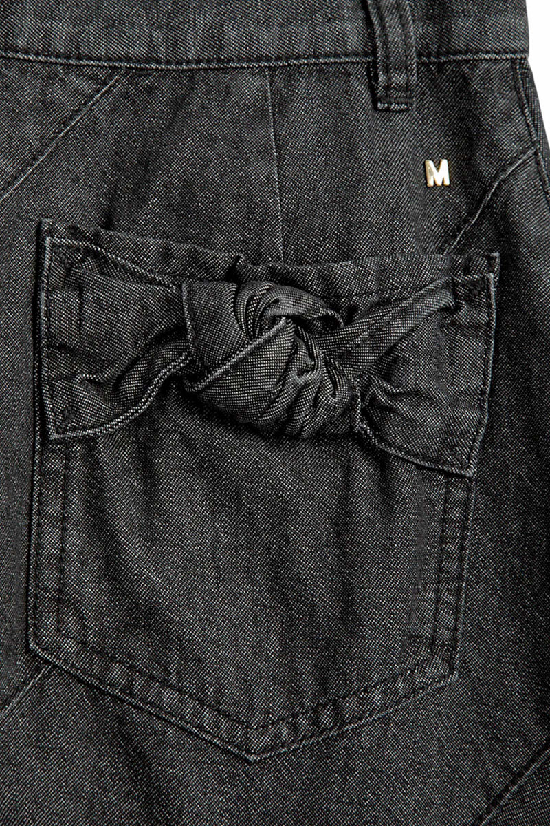 Ribbon Denim Skirt