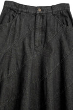 Ribbon Denim Skirt